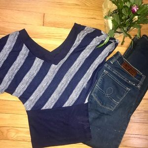Blue striped boatneck top ⚓️⚓️